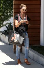 SOPHIA BUSH in Ripped jeans Out in West Hollywood