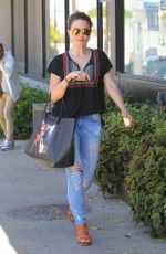 SOPHIA BUSH in Ripped jeans Out in West Hollywood