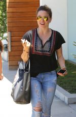 SOPHIA BUSH in Ripped jeans Out in West Hollywood