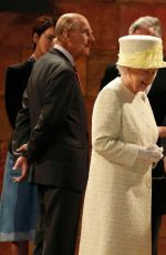 SOPHIE TURNER and Queen Elizabeth II on teh Set of Game of Thrones in Belfast