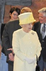 SOPHIE TURNER and Queen Elizabeth II on teh Set of Game of Thrones in Belfast