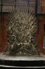 SOPHIE TURNER and Queen Elizabeth II on teh Set of Game of Thrones in Belfast