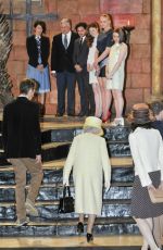 SOPHIE TURNER and Queen Elizabeth II on teh Set of Game of Thrones in Belfast