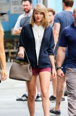 TAYLOR SWIFT in Short Shorts Out in New York
