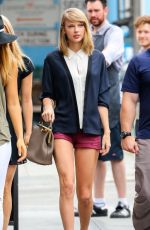 TAYLOR SWIFT in Short Shorts Out in New York