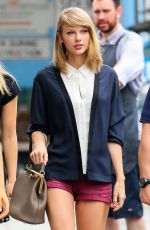 TAYLOR SWIFT in Short Shorts Out in New York