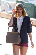 TAYLOR SWIFT in Short Shorts Out in New York