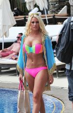 TOWIE GIRLS in Bikinis at a Beach in Marbella