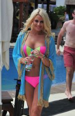 TOWIE GIRLS in Bikinis at a Beach in Marbella