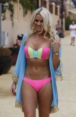 TOWIE GIRLS in Bikinis at a Beach in Marbella