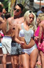 TOWIE GIRLS in Bikinis at a Pool in Marbella