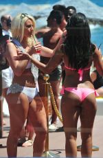 TOWIE GIRLS in Bikinis at a Pool in Marbella