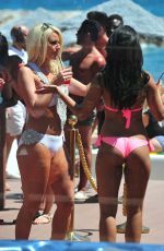 TOWIE GIRLS in Bikinis at a Pool in Marbella