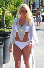 TOWIE GIRLS in Bikinis at a Pool in Marbella
