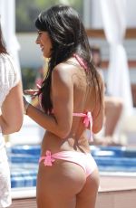 TOWIE GIRLS in Bikinis at a Pool in Marbella