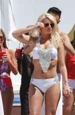 TOWIE GIRLS in Bikinis at a Pool in Marbella