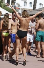 TOWIE GIRLS in Bikinis at a Pool in Marbella