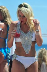 TOWIE GIRLS in Bikinis at a Pool in Marbella