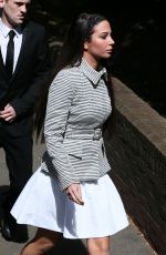 TULISA CONTOSTAVLOS Arrives at Southwark Crown Court in London