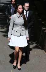 TULISA CONTOSTAVLOS Arrives at Southwark Crown Court in London