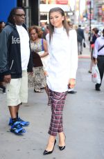 ZENDAYA COLEMAN Arrives at GMA in New Yrok