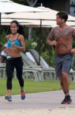 AJ LEE Out Jogging at a Beach in Hawaii