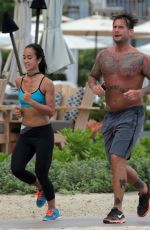 AJ LEE Out Jogging at a Beach in Hawaii
