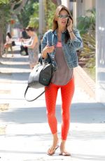 ALESSANDRA AMBROSIO Heading to Pilates Class in Santa Monica