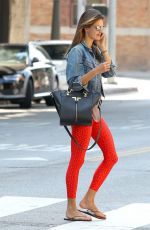 ALESSANDRA AMBROSIO Heading to Pilates Class in Santa Monica