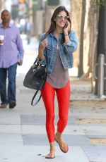 ALESSANDRA AMBROSIO Heading to Pilates Class in Santa Monica