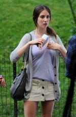 ALISON BRIE on the Set of Sleeping with Other People in New York