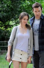 ALISON BRIE on the Set of Sleeping with Other People in New York