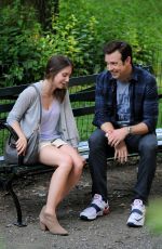 ALISON BRIE on the Set of Sleeping with Other People in New York