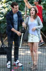 ALISON BRIE on the Set of Sleeping with Other People in New York