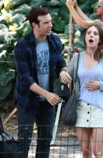 ALISON BRIE on the Set of Sleeping with Other People in New York