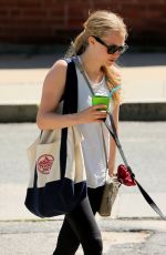 AMANDA SEYFRIED Walks Her Dog in Williamstown