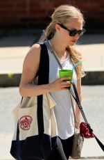 AMANDA SEYFRIED Walks Her Dog in Williamstown