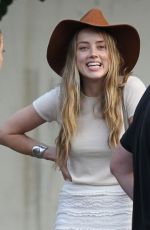 AMBER HEARD on the Set of Black Mass in Lynn