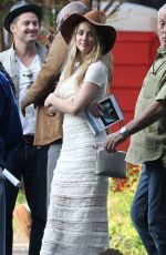 AMBER HEARD on the Set of Black Mass in Lynn