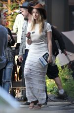 AMBER HEARD on the Set of Black Mass in Lynn