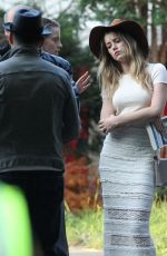AMBER HEARD on the Set of Black Mass in Lynn