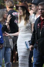 AMBER HEARD on the Set of Black Mass in Lynn