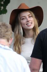 AMBER HEARD on the Set of Black Mass in Lynn