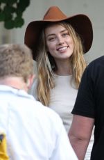 AMBER HEARD on the Set of Black Mass in Lynn