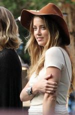 AMBER HEARD on the Set of Black Mass in Lynn