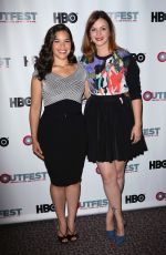 AMBER YAMBLYN and AMERICA FERRERA at X/Y Screening in Los Angeles