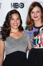 AMBER YAMBLYN and AMERICA FERRERA at X/Y Screening in Los Angeles