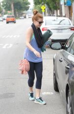 AMY ADAMS Leaves Yoga Class in Los Angeles