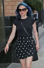 ANNA PAQUIN in Polka Dot Skirt Out in New York