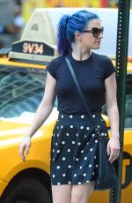 ANNA PAQUIN in Polka Dot Skirt Out in New York